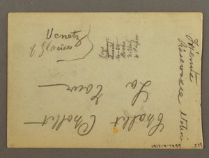 Dessin, bâtiments de la ville, peut-être 1868-69