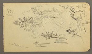 Dessin, Arbres dans le brouillard, peut-être 1878 - Frederic Edwin Church