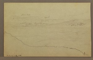 Dessin, arbres, peut-être années 1860 - Frederic Edwin Church