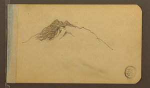 Dessin, vallée ; verso : sommet de montagne, 1889 - Frederic Edwin Church
