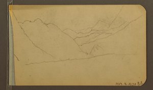 Dessin, vallée ; verso : sommet de montagne, 1889 - Frederic Edwin Church