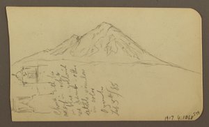 Dessin, vue près du lac, Cuitzeo ; verso : vue près du lac, Cuitzeo, février 1885 - Frederic Edwin Church