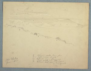 Dessin, Vue de Mount Salus, Jamaïque, juin 1865 - Frederic Edwin Church
