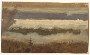 Dessin, Vue de nuages depuis le sommet de la montagne de Catskill, 1844-45