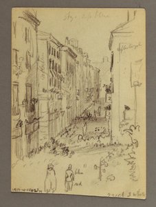 Dessin, Village sur la colline, peut-être 1868-69 - Frederic Edwin Church