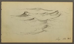 Dessin, vagues, 1860 - Frederic Edwin Church