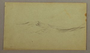 Dessin, vagues, peut-être 1860