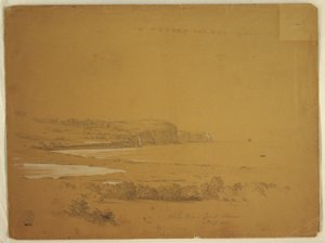 Dessin, anse des Baleines, île de Grand Manan, Canada, septembre 1851 - Frederic Edwin Church