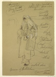 Dessin, Femme de Bethléem, 1868 - Frederic Edwin Church