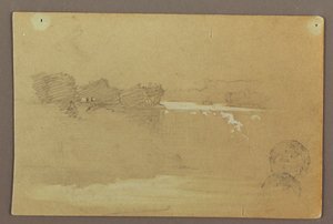 Pointe Hennequin et les chutes américaines, rivière Niagara