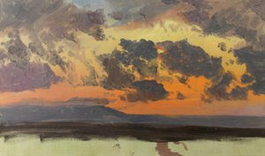 Ciel au coucher du soleil, Jamaïque, Antilles. - Frederic Edwin Church