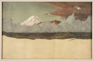 Mont Chimborazo à travers la brume et les nuages
