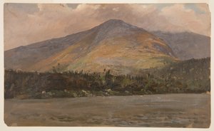 Mont Katadhin, montrant Pomola et le Grand Bassin depuis Sandy Bottom Pond - Frederic Edwin Church