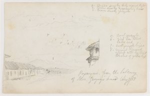 Popayan, Colombie ; Verso : Paysage de montagne, Colombie - Frederic Edwin Church