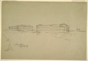 Croquis, Paestum, Italie du Sud
