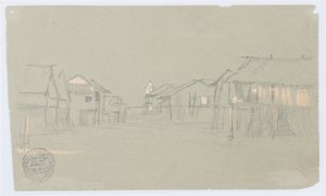 Rue menant à une église, Guayaquil, Équateur - Frederic Edwin Church