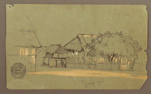 Rue avec maisons, Guayaquil, Équateur - Frederic Edwin Church