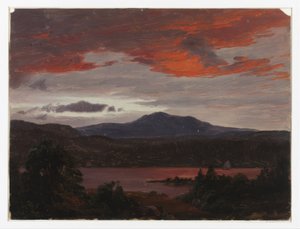 Turner Pond avec Pomola Peak et Baxter Peak, Maine