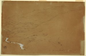Vallée avec un ruisseau et des maisons, près de Guaranda, Équateur - Frederic Edwin Church