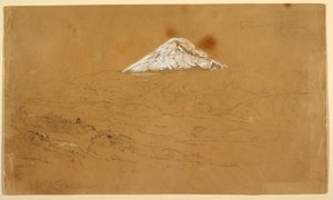 Vue du mont Chimborazo enneigé près de Guanojo et Guaranda, Équateur