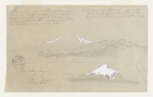 Vues du volcan Puracé, Colombie et du mont Sincholagua, Équateur - Frederic Edwin Church