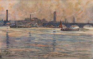 La Tamise, Londres - Frederic Anatole Houbron