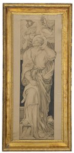 Saint Matthieu : Conception pour un vitrail - Frederic James Shields