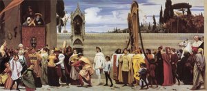 La célèbre Madone de Cimabue est portée en procession dans les rues de Florence".