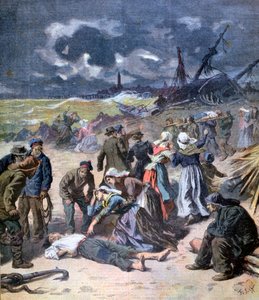 Une tempête à Calais, France, 1893 - Frederic Lix