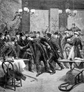 Attaque contre M. Georgewitch, ministre de Serbie à Paris 1893