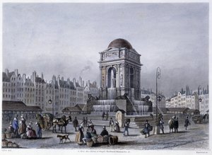 Fontaine des Innocents - dans "Paris en 1832" par Martens