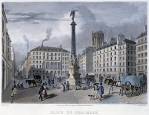 Place du Châtelet - dans "Paris en 1832" par Martens - Frederic Martens