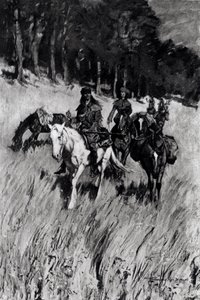 Les premiers pionniers sur la Blue Ridge, gravé par F. H. Wellington, de 