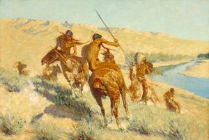 Épisode du fusil à buffle (La Visite du fusil à buffle : Un épisode de buffle) 1909 - Frederic Remington