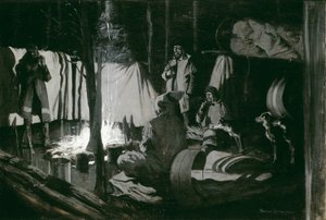 Premier et meilleur camp du voyage - Frederic Remington
