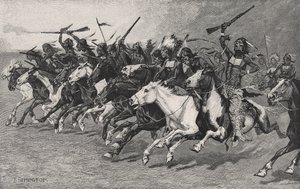 La Charge sur le Poteau-Soleil - Frederic Remington