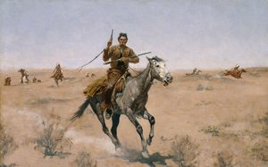 La fuite (Un pionnier de la sauge) 1895 - Frederic Remington