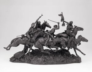 Les vieux dragons de 1850, modelé 1905, coulé 1905-09 - Frederic Remington