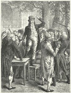 Discours de Camille Desmoulins dans le Jardin du Palais Royal, Paris