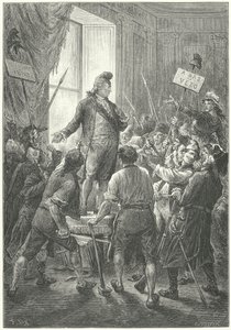 Louis XVI de France forcé de porter un bonnet phrygien par les sans-culottes après leur invasion du palais des Tuileries - Frederic Theodore (after) Lix