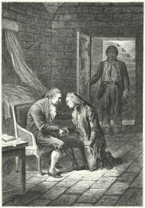 Louis XVI de France recevant la nouvelle de sa condamnation pour trahison de son avocat, Malesherbes