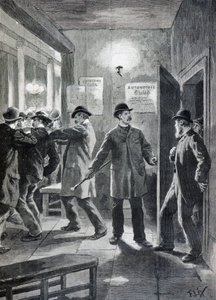Descente de police dans un club anarchiste, Londres - Frederic Theodore Lix