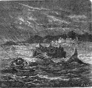 Le poisson géant du déluge universel selon les Hindous - Frederic Theodore Lix