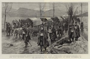 La guerre entre la Serbie et la Bulgarie, la retraite serbe sur Nisch, 26 novembre