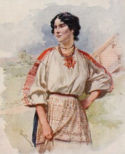 Un serviteur russe en tenue d
