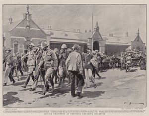 Prisonniers britanniques à Pretoria changeant de quartier