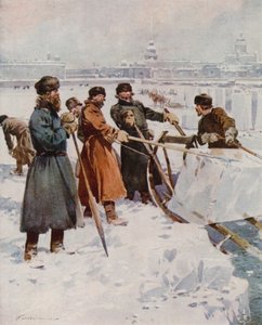 Coupe de glace sur la Neva