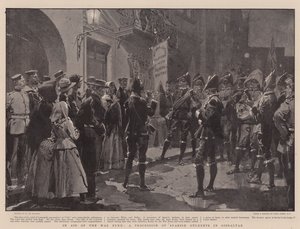 En aide au fonds de guerre, une procession d