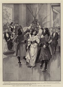 Le bal du carnaval au palais, Malte, le menuet - Frederic de Haenen