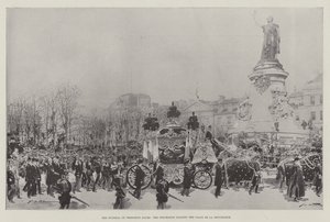 Les funérailles du président Faure, le cortège passant par la Place de la République - Frederic de Haenen